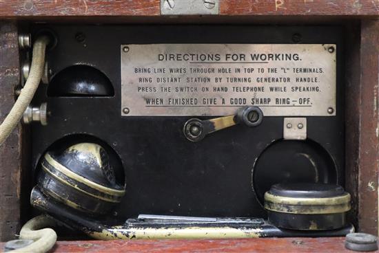 Two WWI era GPO travelling No 110 mark 234 telephones